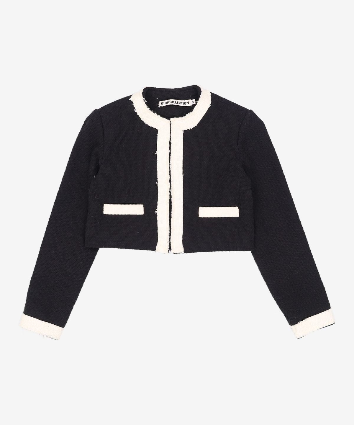 오아이오아이 컬렉션(OIOI COLLECTION) TWEED CROPPED JACKET [BLACK] S