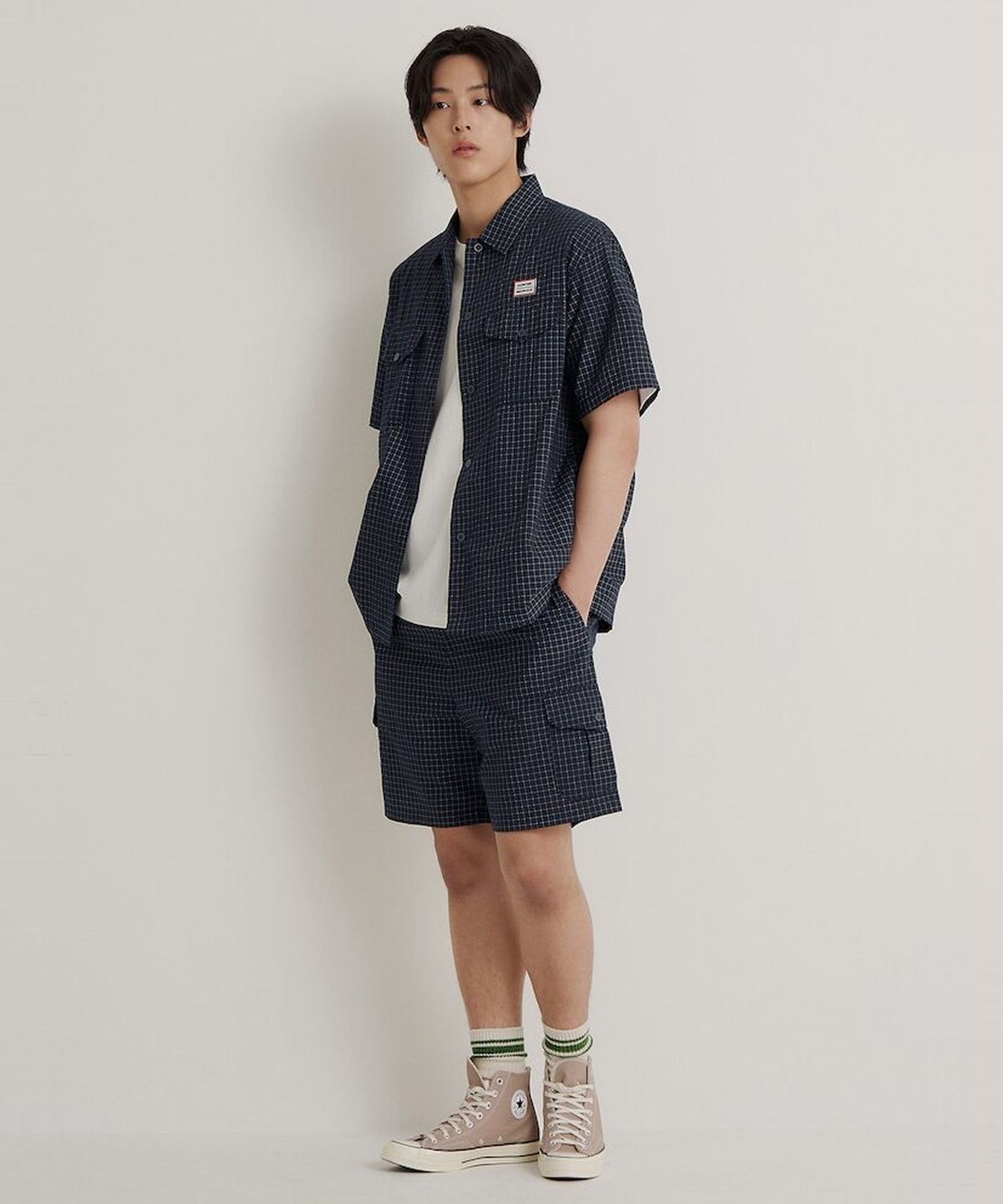 빈폴 멘(BEANPOLE MEN) [HUNTER] 체크 숏팬츠  그린