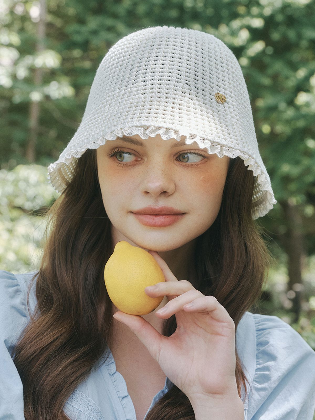 앵브록스(ENGBROX) dandelion lace bucket hat_2 colors