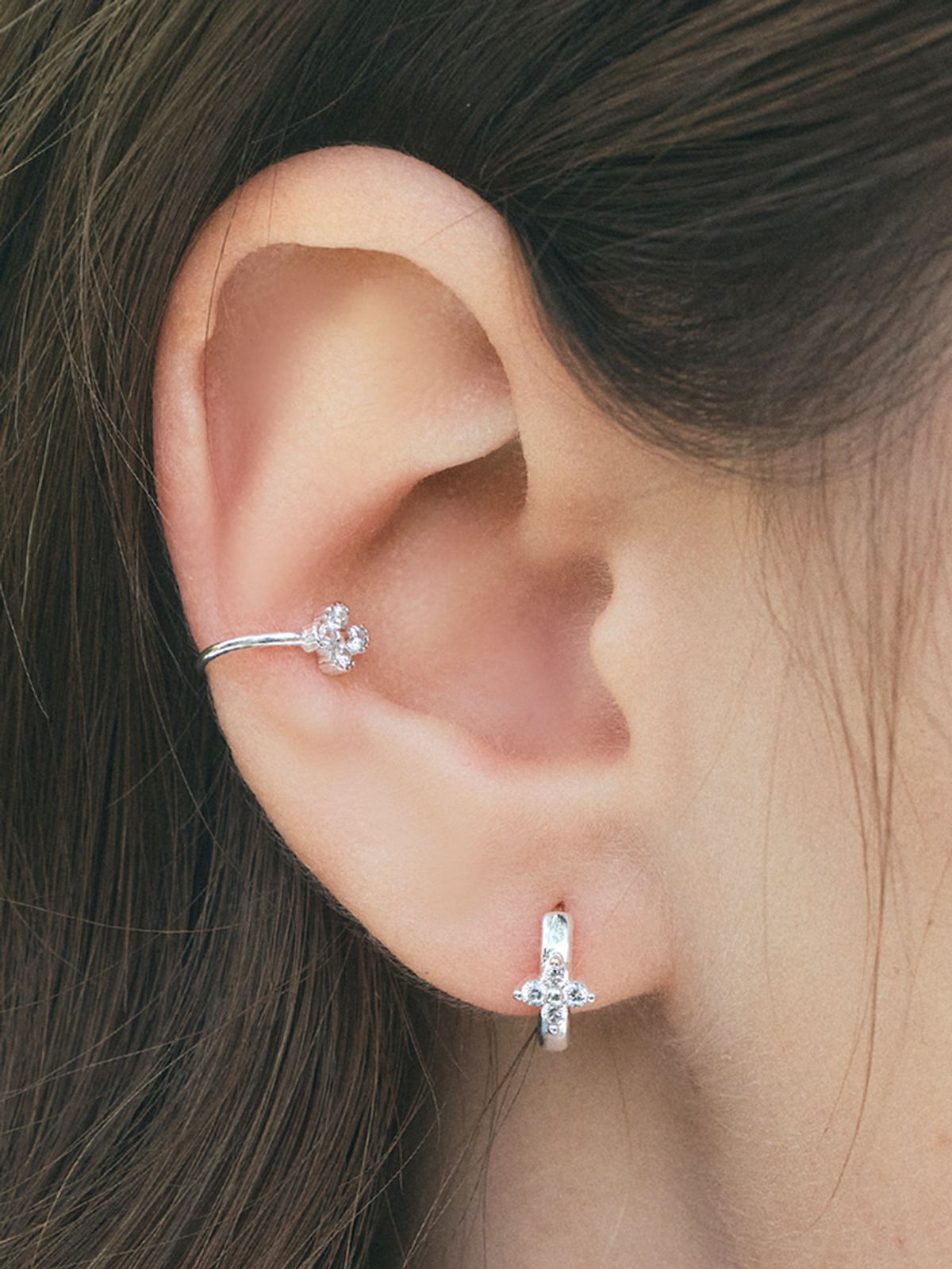 앵브록스(ENGBROX) [silver925] petal cubic earcuff