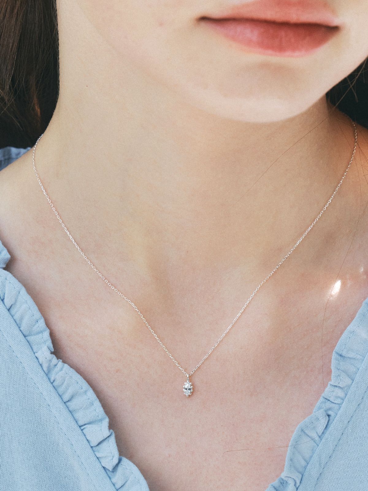 앵브록스(ENGBROX) [silver925] sugarpetal cubic necklace