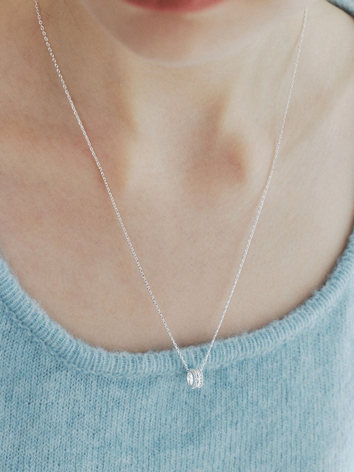 앵브록스(ENGBROX) drizzle cubic necklace