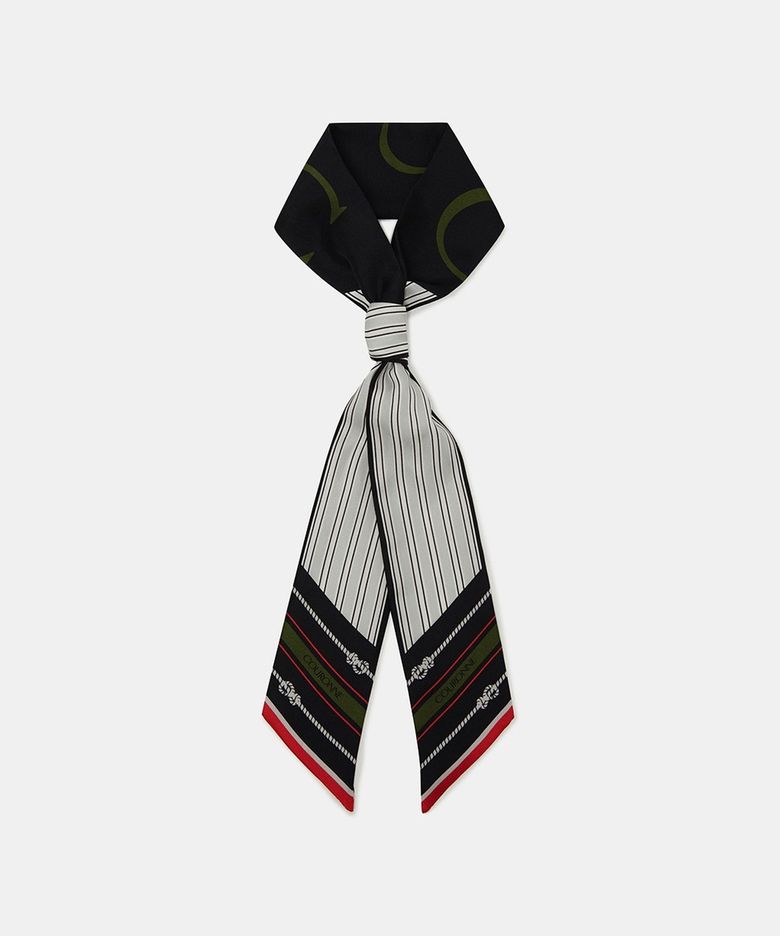 Stripe Twill Scarf_RCAJX26143GRX