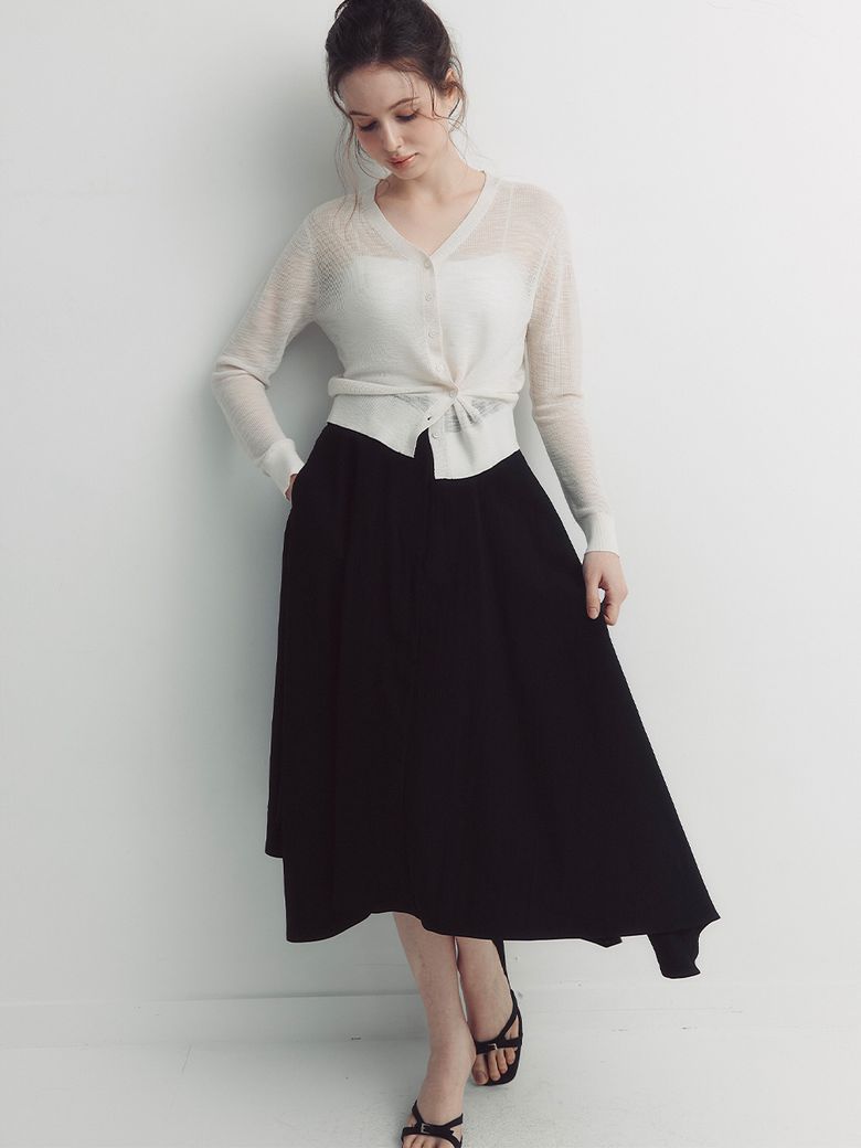 베이직 플레어 스커트 (Black)