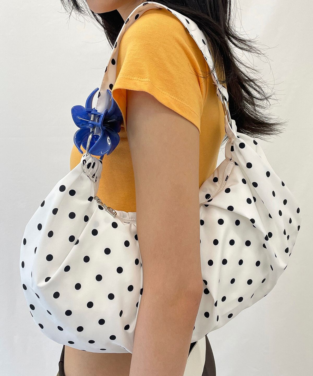 디망쉬(DIMANCHE) Dotty Shell Mini Bag (white)