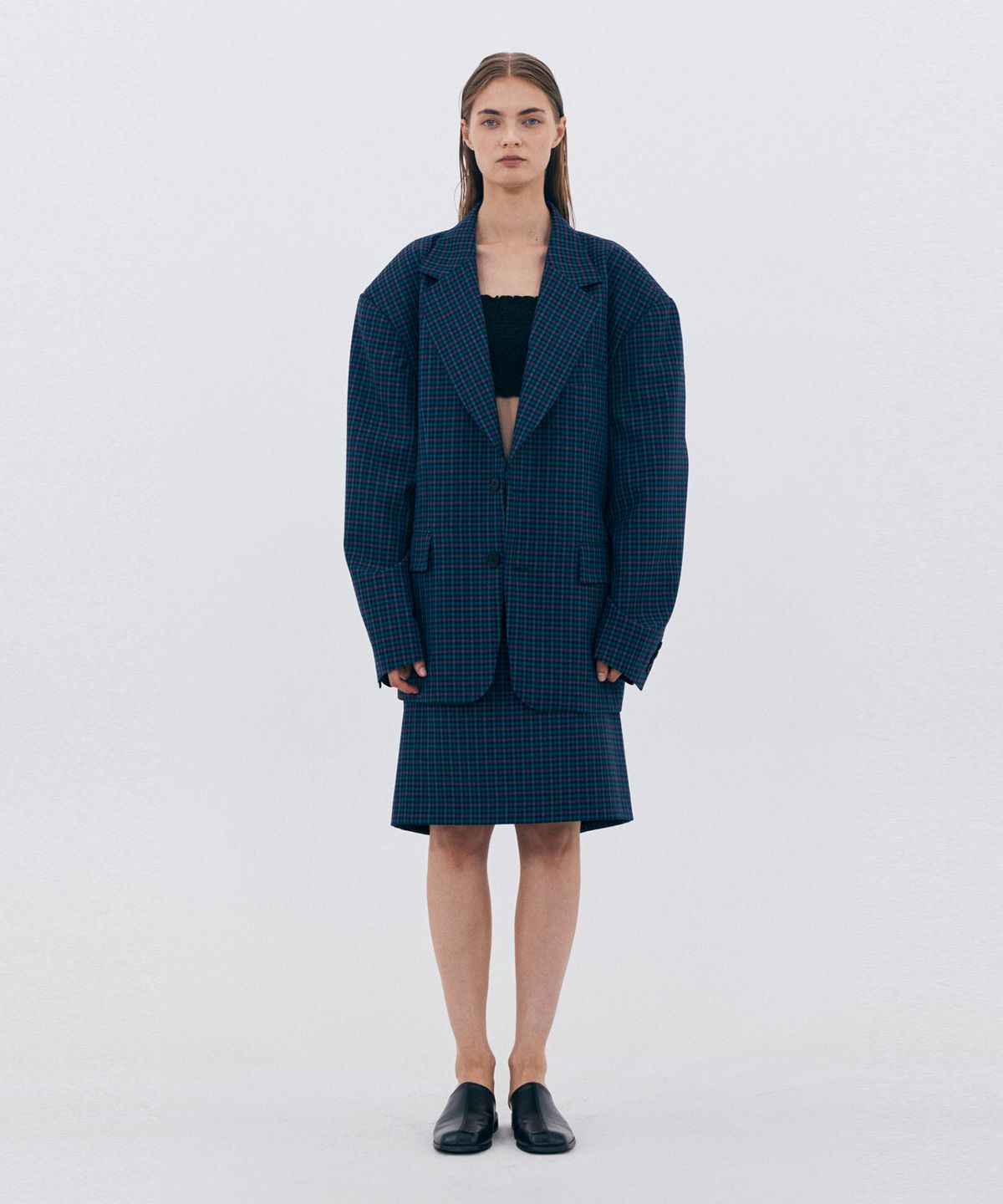 베데르미(VEDERMI) check over blazer