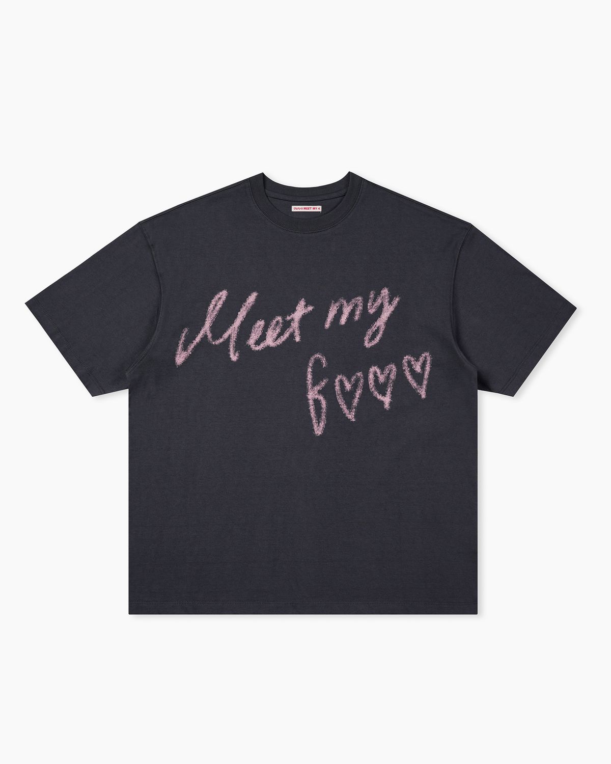 나밋마이포(NAH MEET MY 4) OIL PASTEL SCRIBBLE TEE CHARCOAL