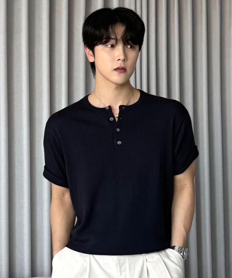 26 SS 워셔블 린넨 헨리넥 크롭 니트 (6컬러)