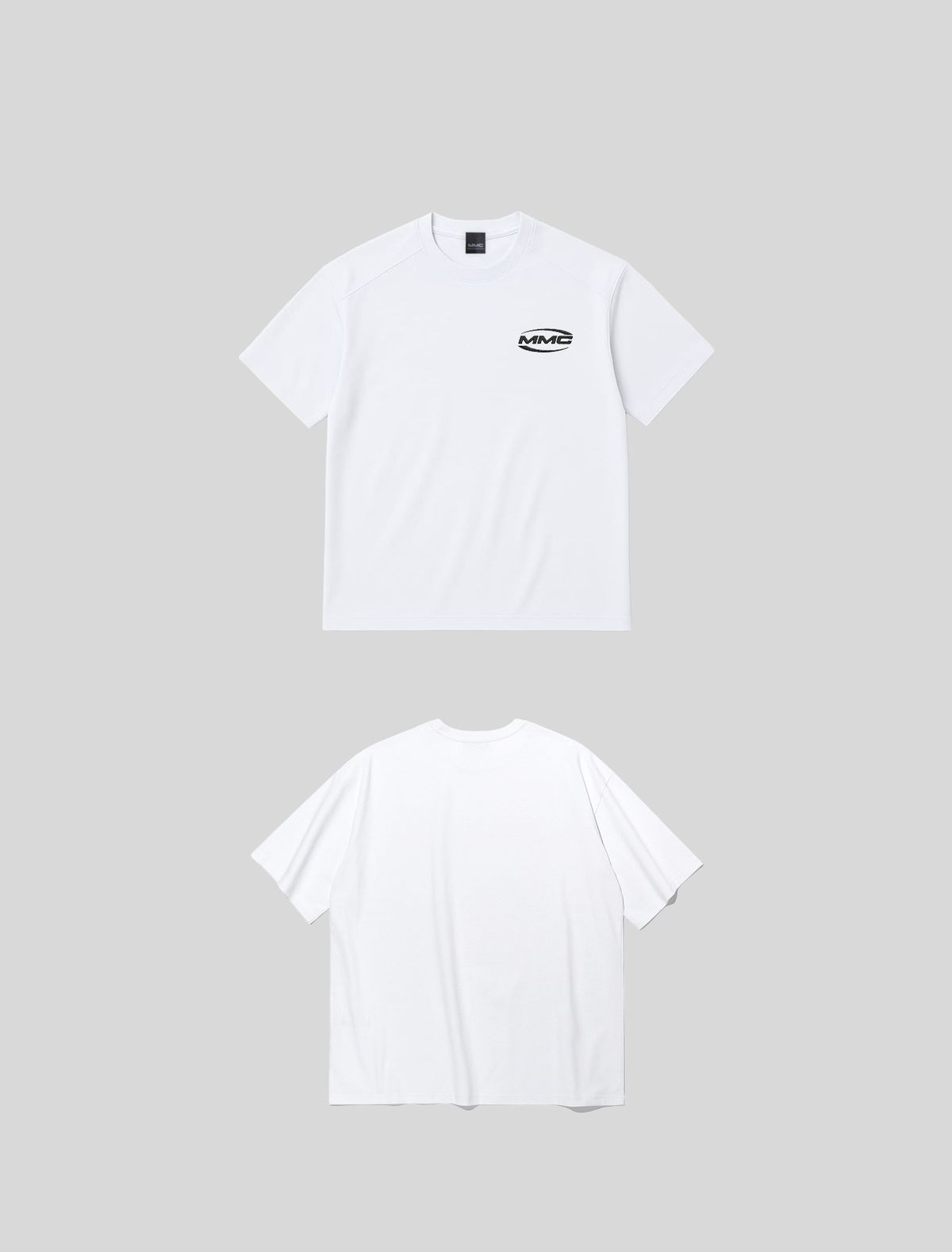 마인드머슬커넥션(MMC) 플레임로고 헤비 절개 숏슬리브 [WHITE]