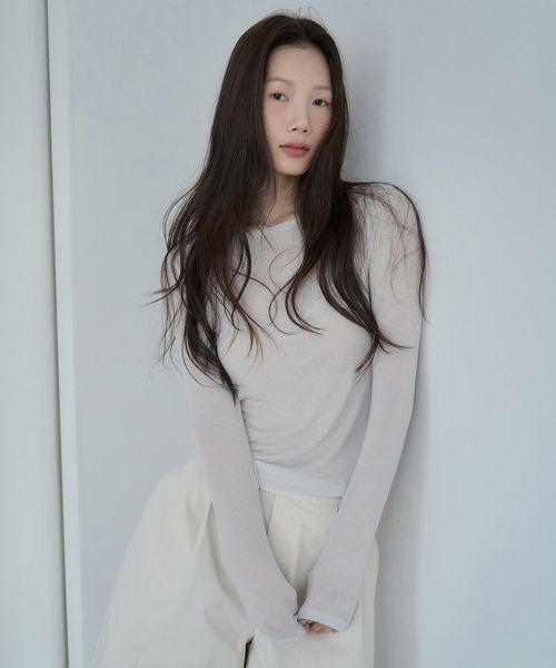 [SET] 사이드 셔링 레이어드 티셔츠 라이트그레이 MDTS067LGRAY source detail 13