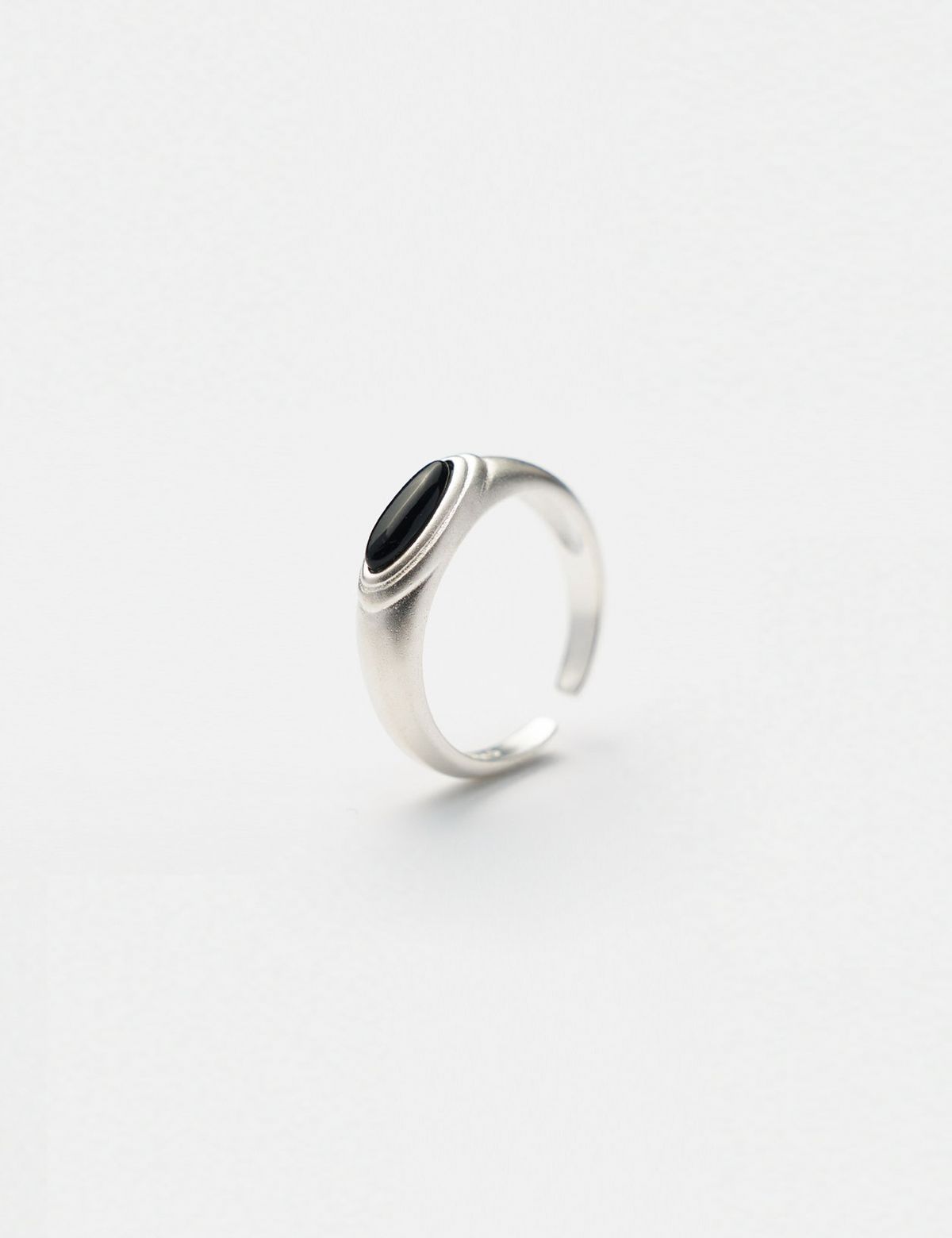 토우트(TOUT) onyx open ring 925 silver