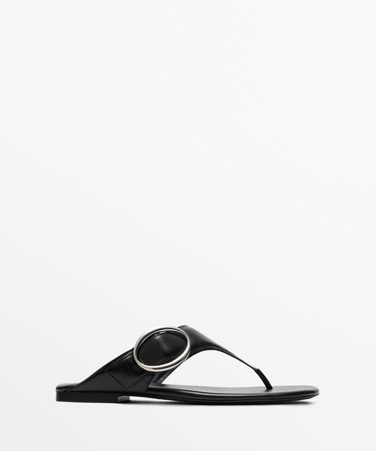 마시모두띠(MASSIMO DUTTI) 메탈 링 레더 샌들