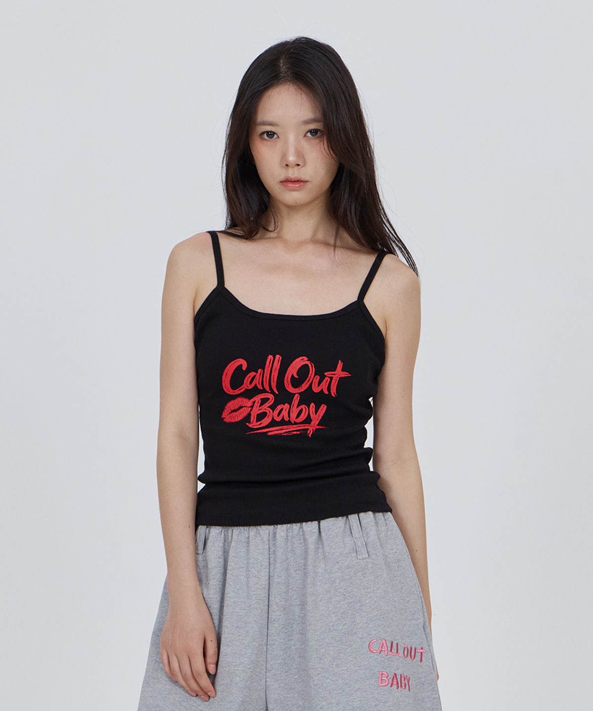 콜아웃뉴이어(CONY) 코니 콜아웃 베이비 립 캡내장 탱크탑 나시 / 블랙