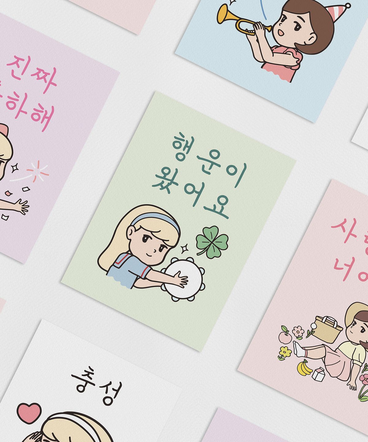 달퐁이네 문방구(DALPHONG) 달퐁밀크 미니 카드 10개 묶음