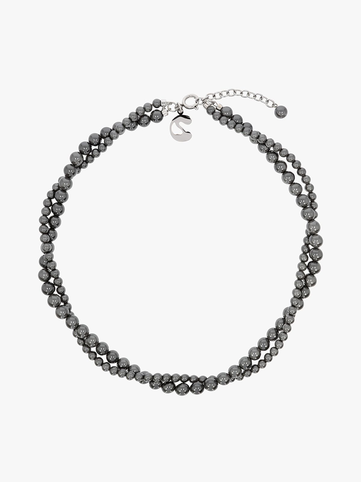 코지웨이브클럽(COZYWAVECLUB) TWIST NECKLACE_DARK GREY