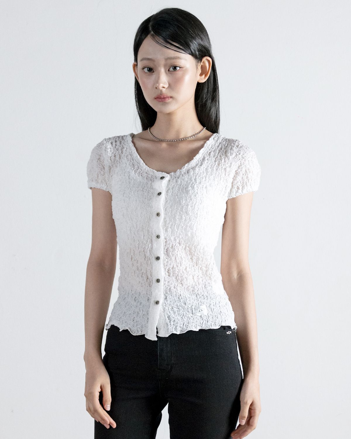매고렌 서울(MAGORENSEOUL) Boho 퍼프 슬리브 블라우스 화이트