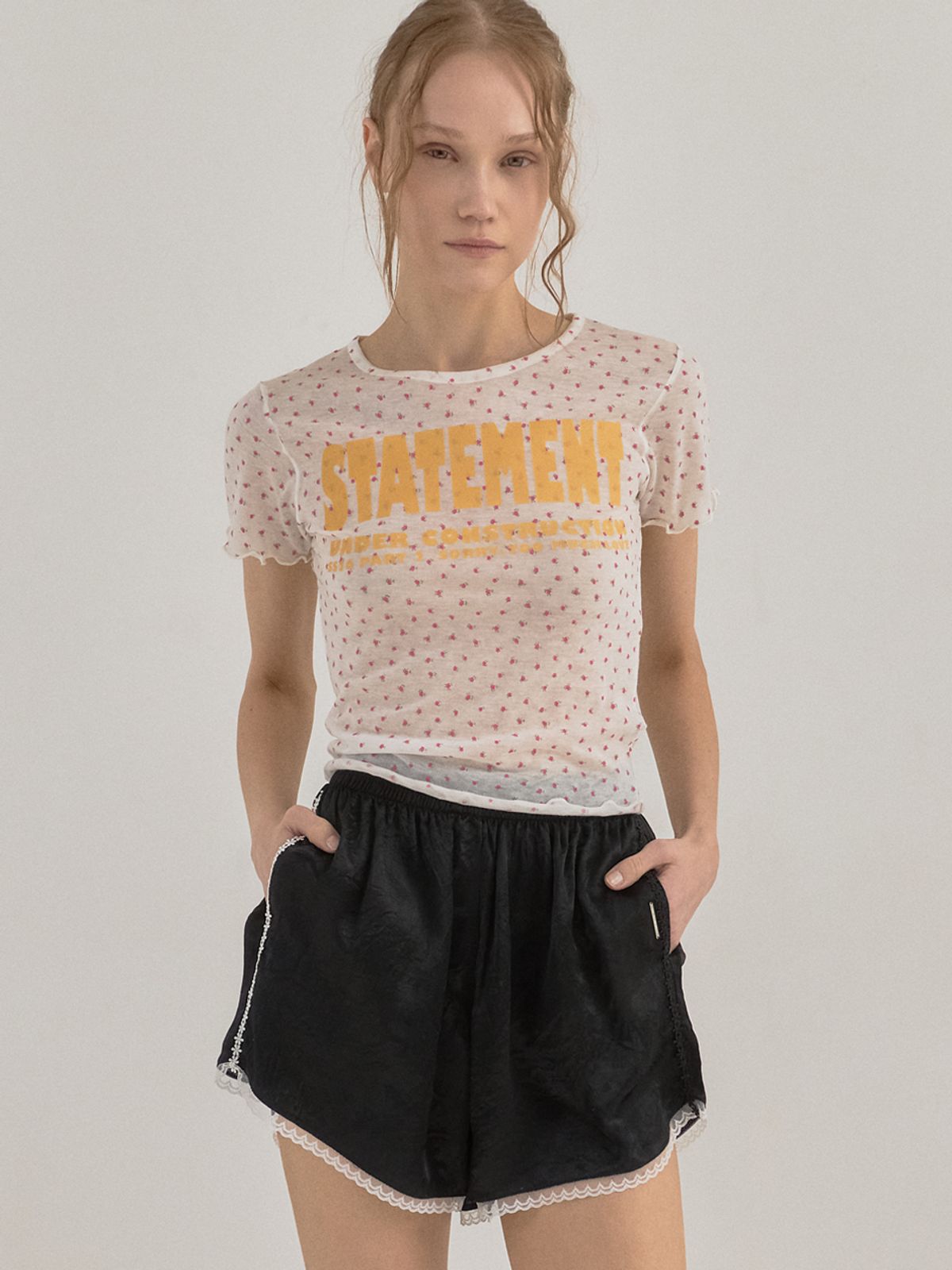 쏘리, 투 머치 러브(SORRY, TOO MUCH LOVE) Pink Motel Statement Tee_Ivory