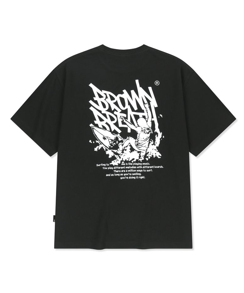BB SURFING MESS TAG TEE - BLACK