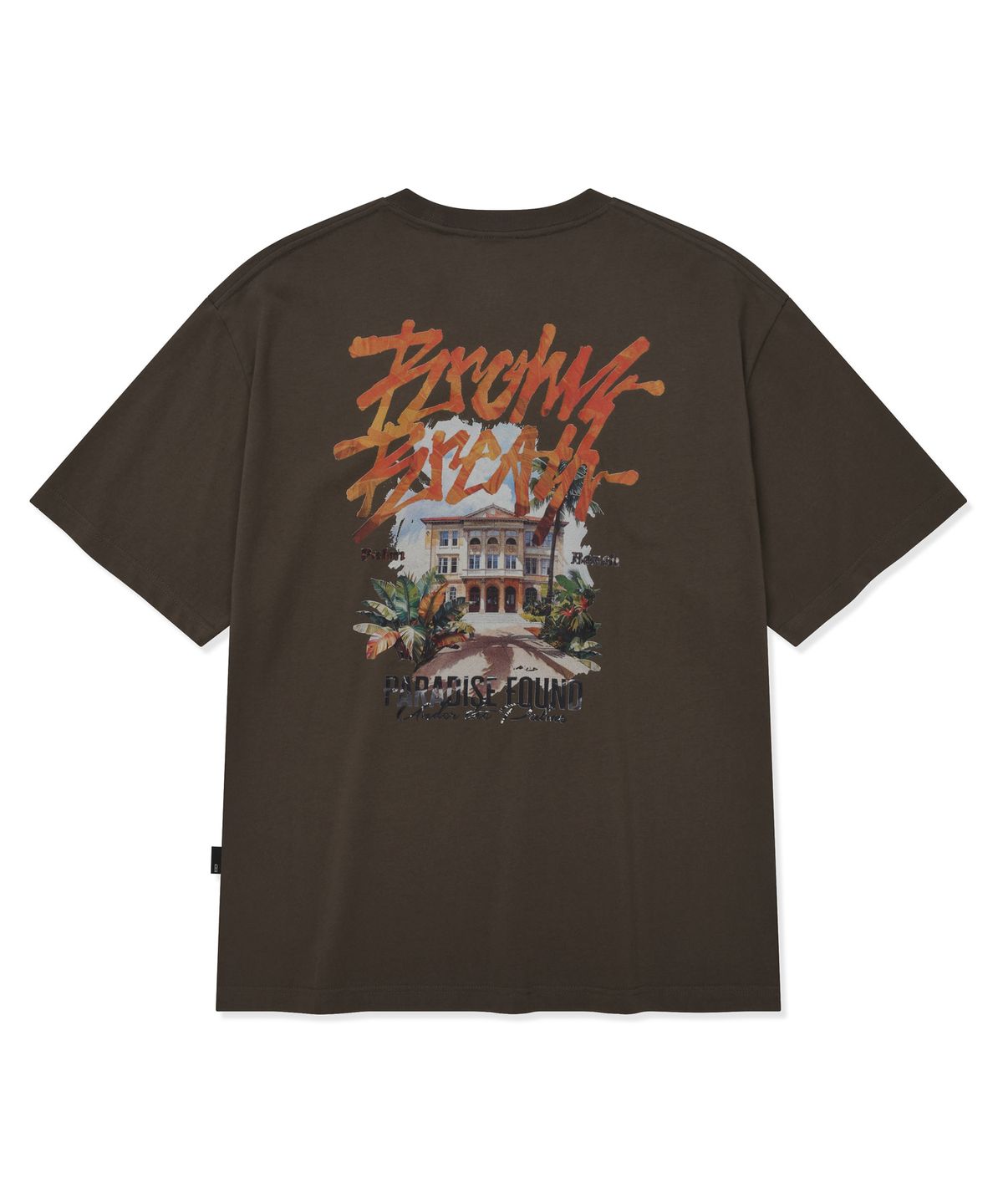 브라운브레스(BROWNBREATH) TROPICAL CRUSH TAG TEE - BROWN