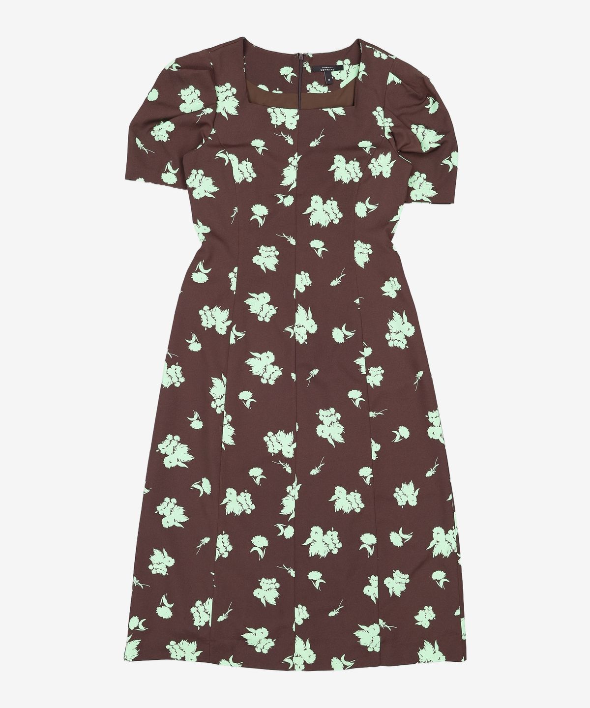 룩캐스트(LOOKAST) BROWN RACHEL PRINT DRESS (브라운 레이첼 프린트 드레스) M