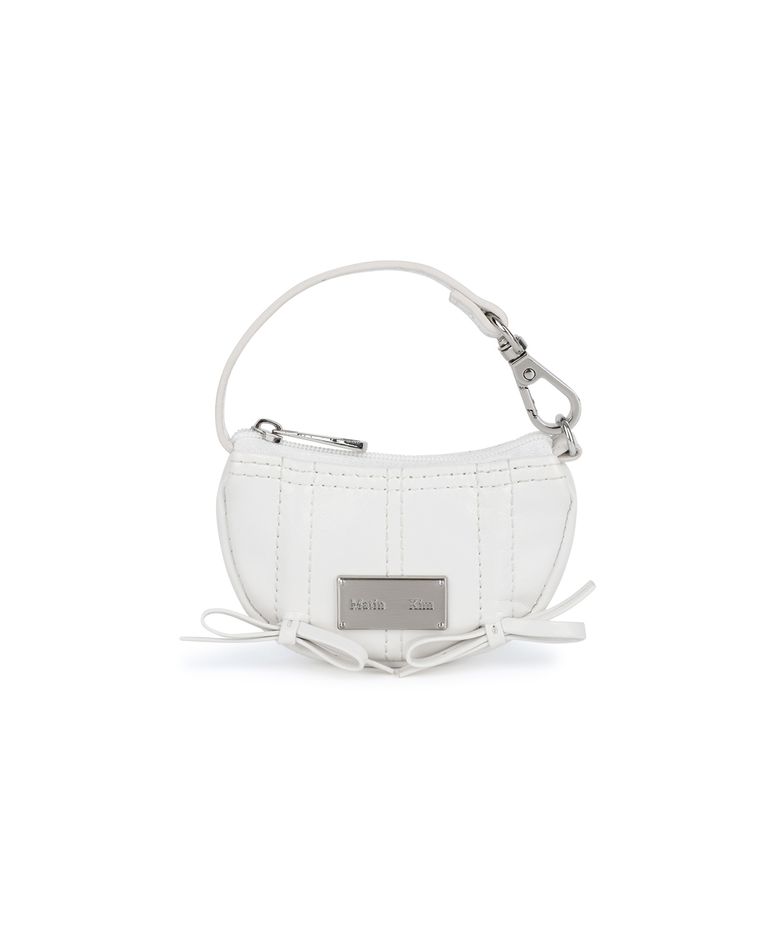 HALF SHIRRING RIBBON CHARM IN IVORY