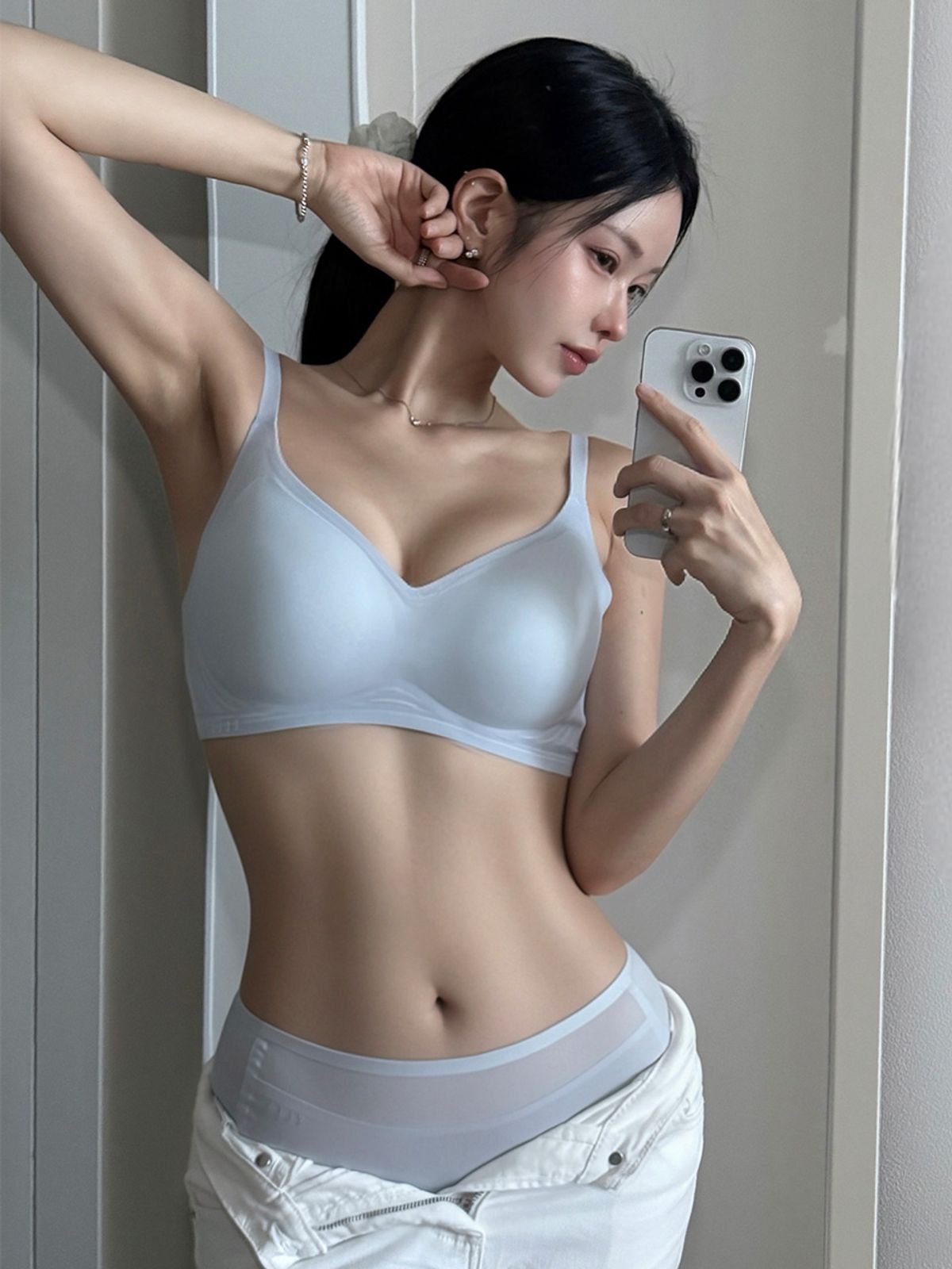 엘르이너웨어(ELLE INNERWEAR) [쿨 메쉬] 쉐딩 브라 팬티 V2 - 4Colors