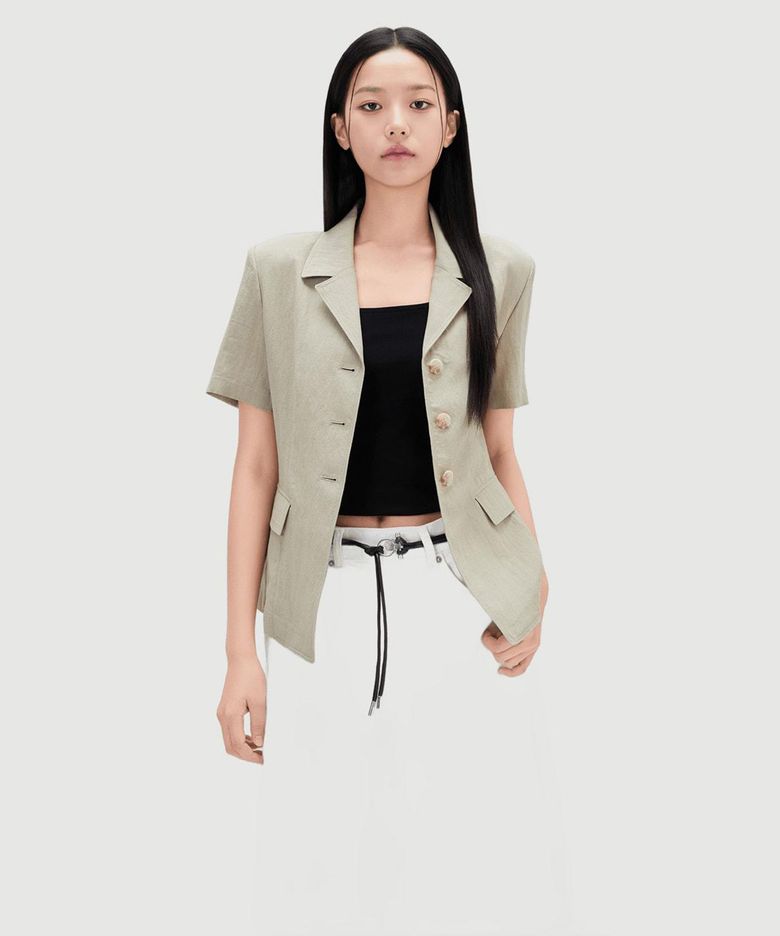 슬림핏 반팔 자켓_MIWJKG721B