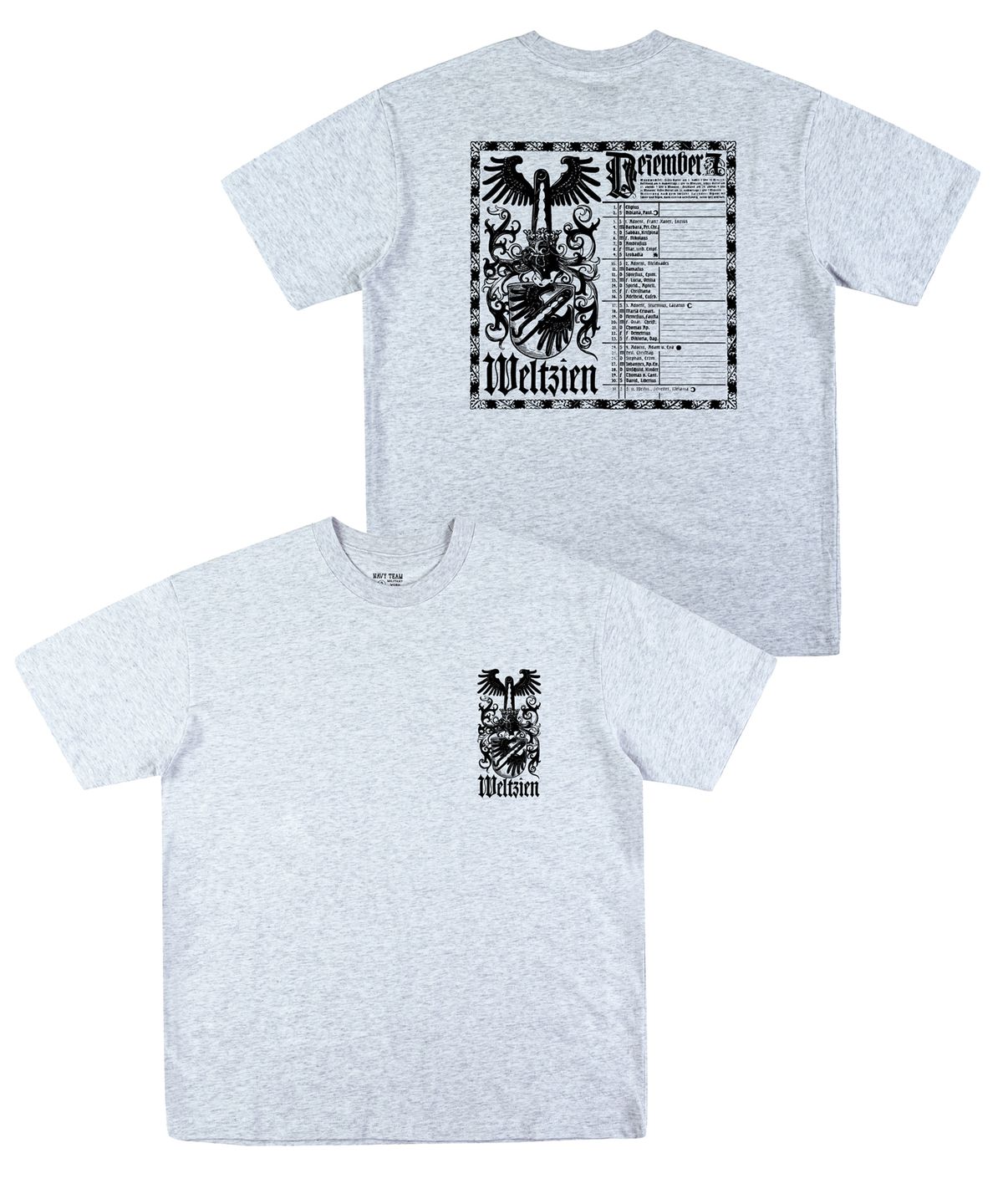 네이비팀(NAVYTEAM) Heritage Calender 반팔 티셔츠(4color)