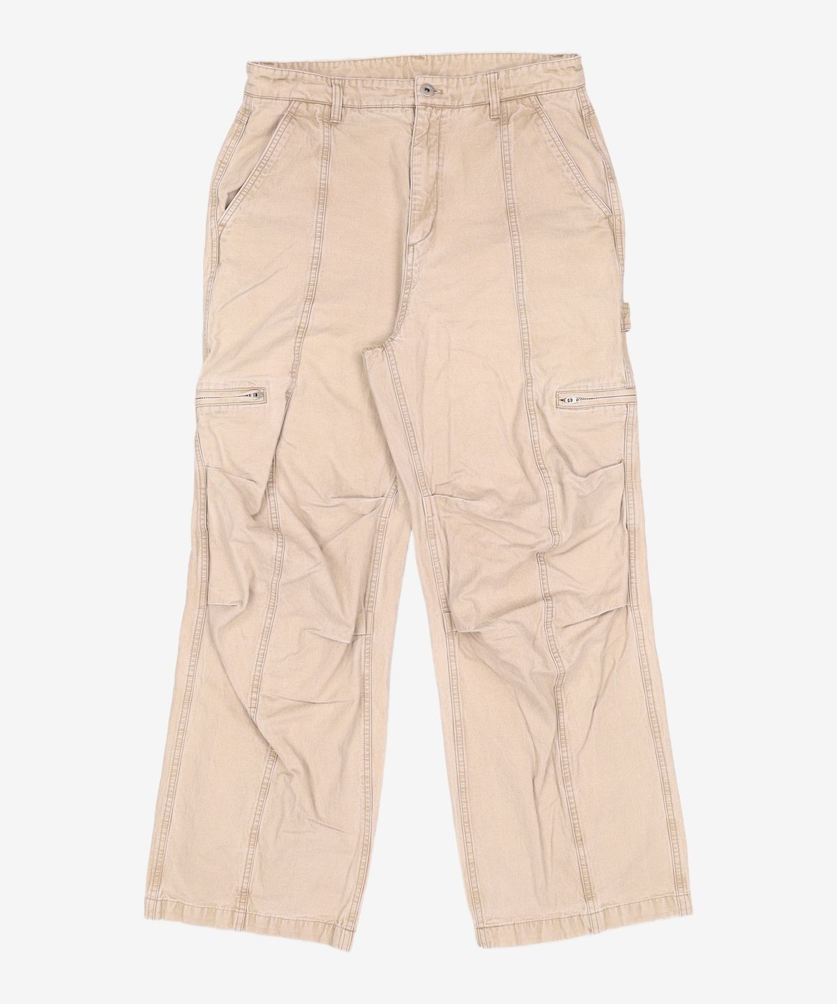 인사일런스(INSILENCE) 워시드 플리츠 루즈 팬츠 ASH BEIGE M