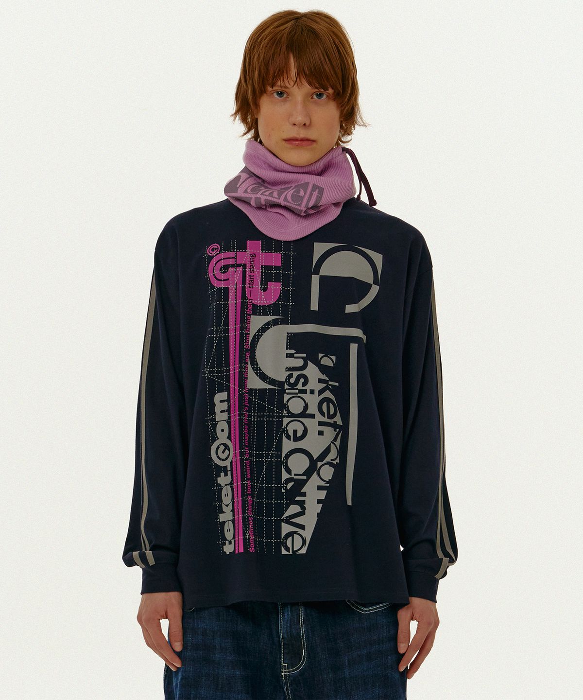 테켓(TEKET) Overfocus L/S Tee Navy
