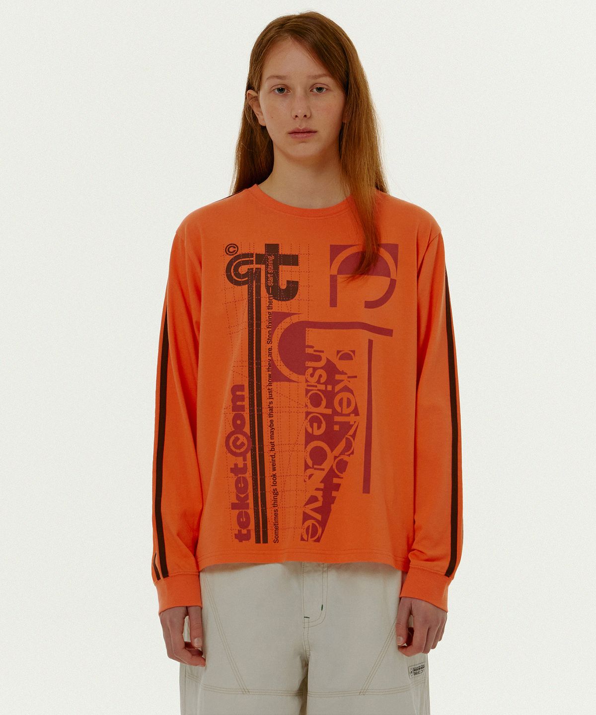 테켓(TEKET) Overfocus L/S Tee Orange