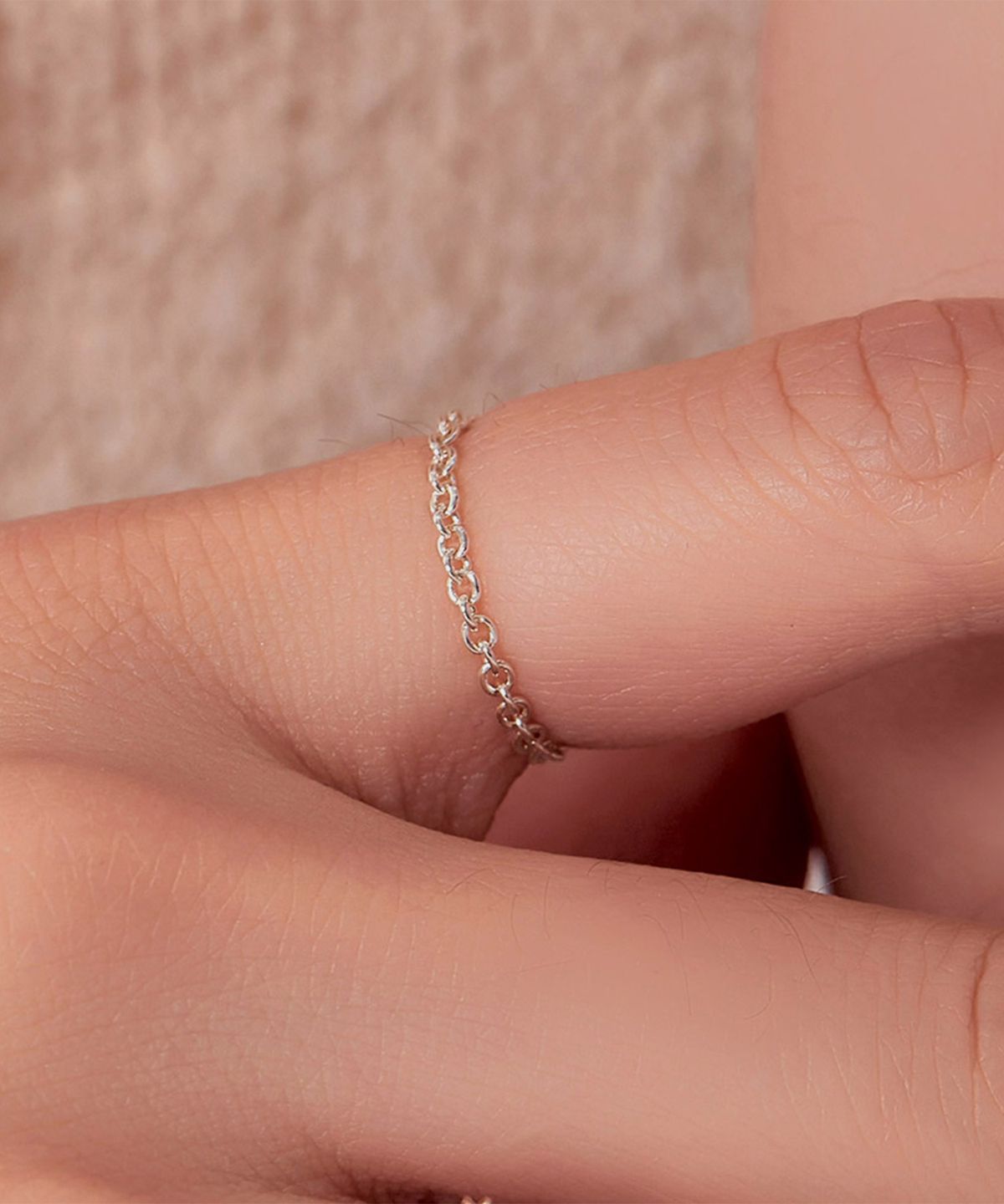 엘렌쥬얼리(HELENE JEWELRY) 925 실버 Silver 고방 체인 은 반지