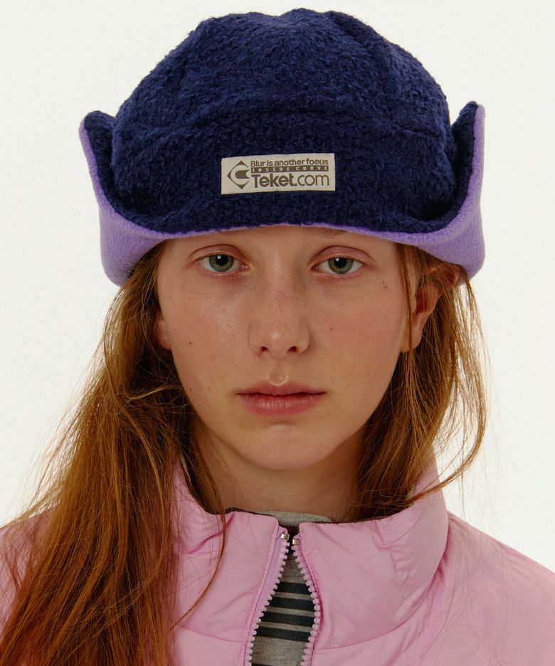 Focus Fleece Earflap Beanie Navy