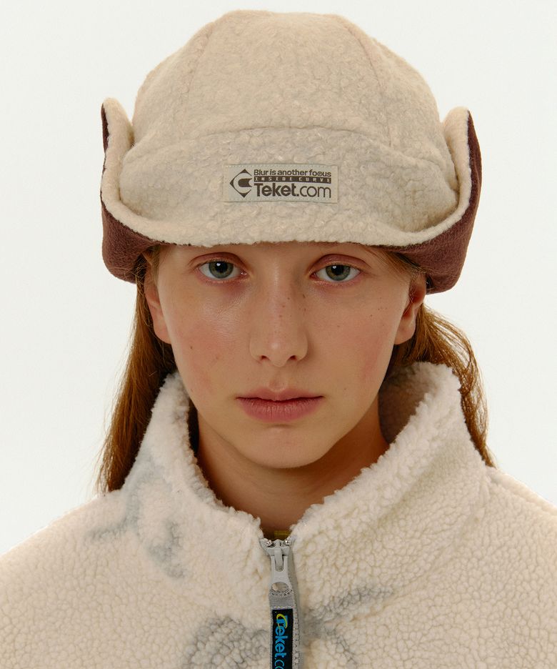Focus Fleece Earflap Beanie Cream