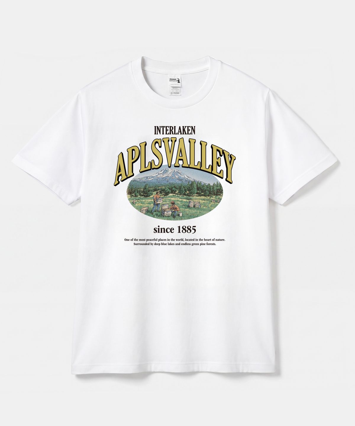 길단(GILDAN) Gildan X 빈티지 컬렉션 APLSVALLEY 티셔츠