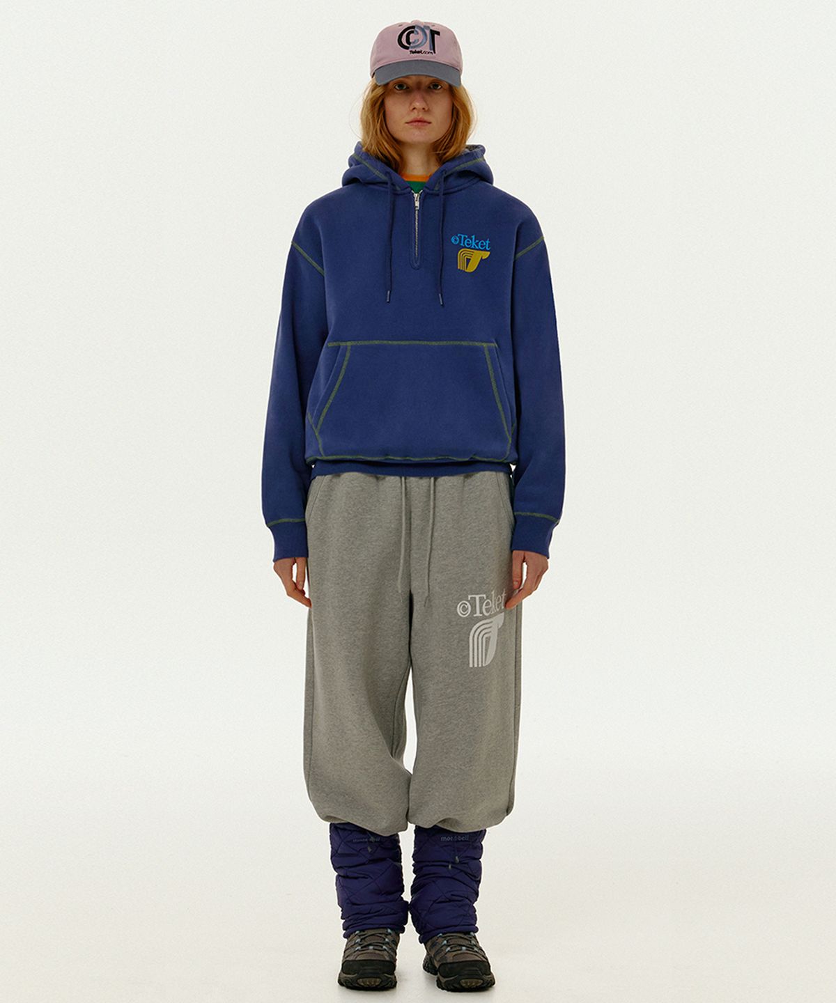 테켓(TEKET) Incur Wide Sweatpants Melange Gray