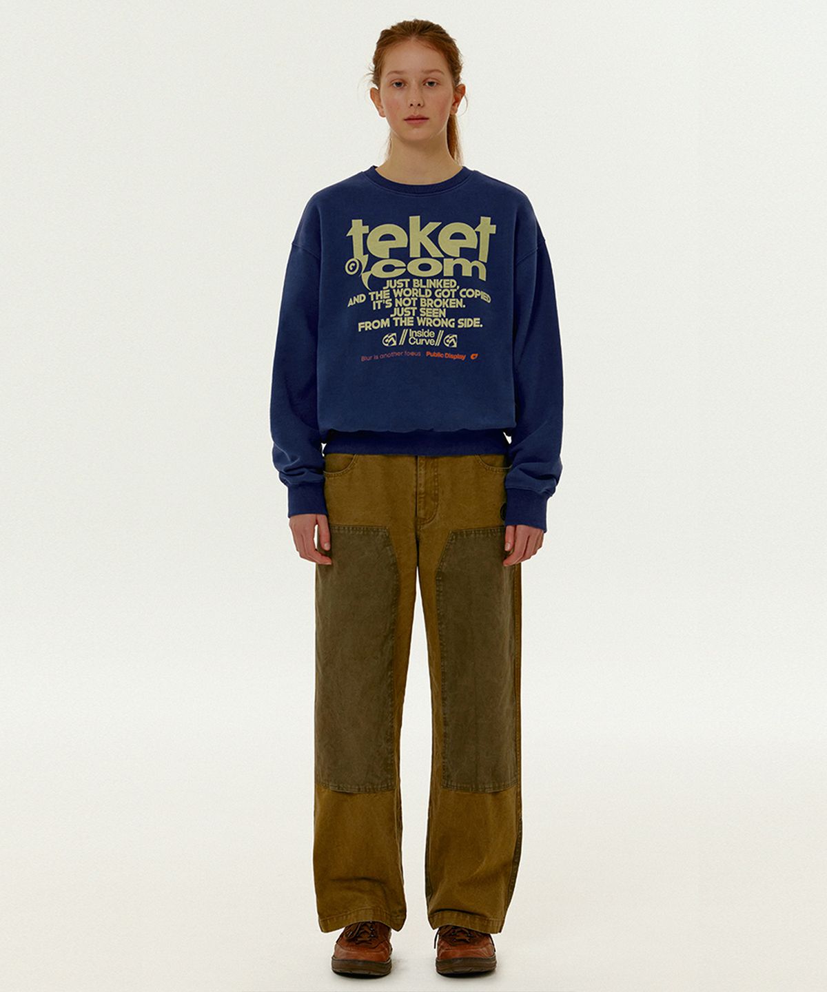 테켓(TEKET) Curve Double Knee Work Pants Khaki