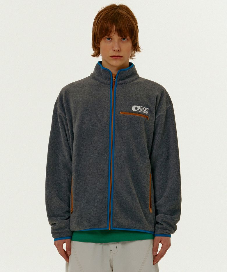 Fish Eyes Fleece Jacket Gray