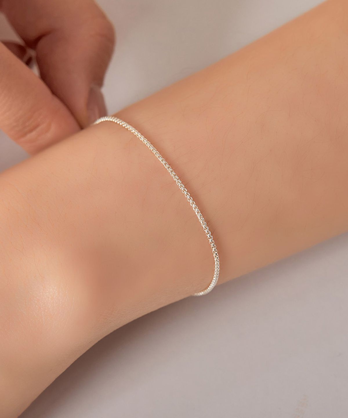 엘렌쥬얼리(HELENE JEWELRY) 925 실버 Silver 라운드 체인 은 팔찌