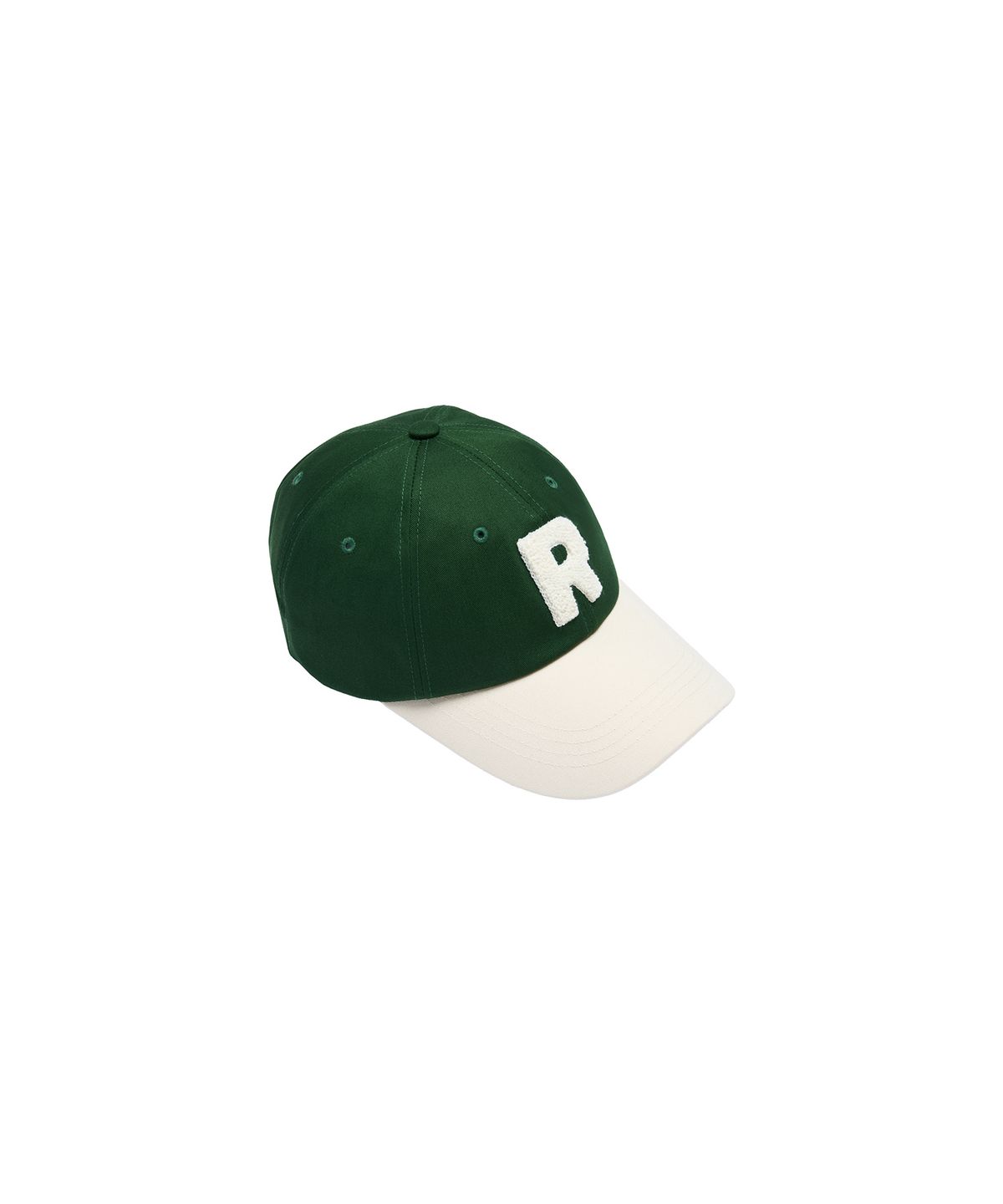 롤링스튜디오(ROLLINGSTUDIOS) R LOGO BOUCLE BALL CAP TWO TONE GREEN