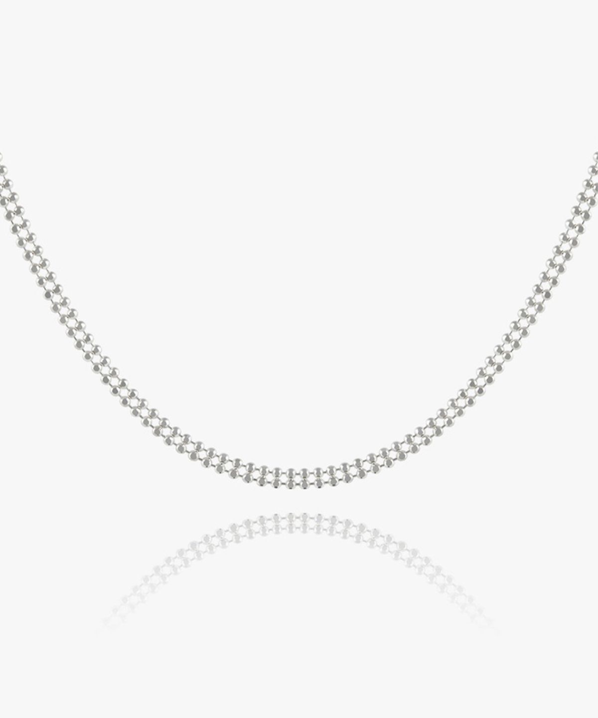 엘렌쥬얼리(HELENE JEWELRY) 925 실버 Silver 더블 컷팅 체인 은 목걸이
