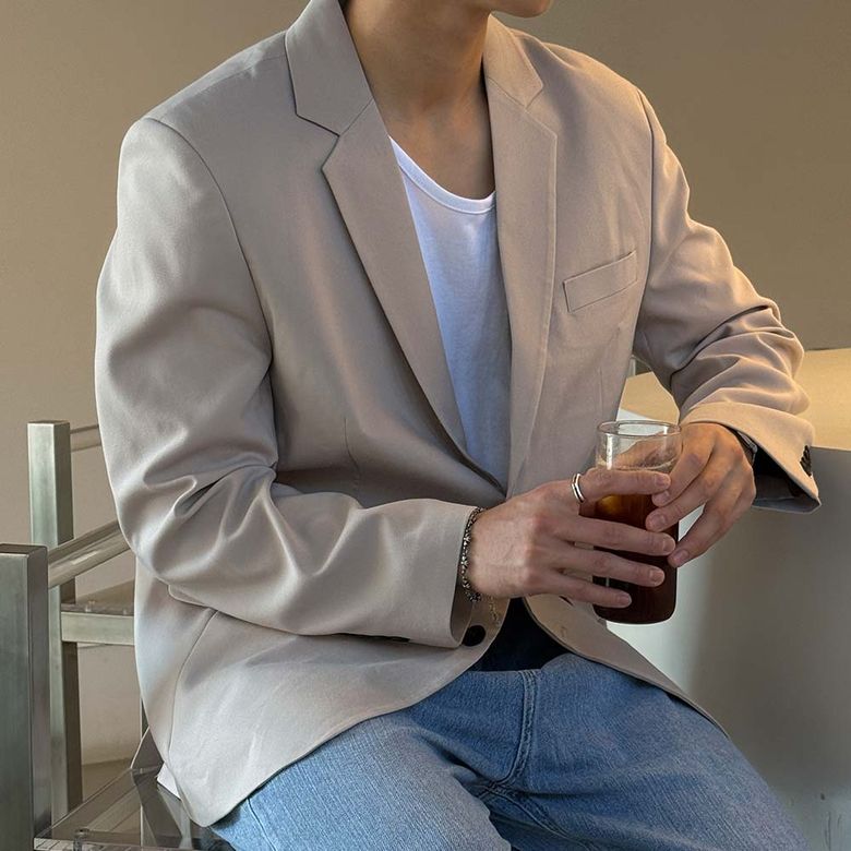 [빅사이즈 S-6XL] 모노 포멜 스판 블레이져(봄/가을.ver)