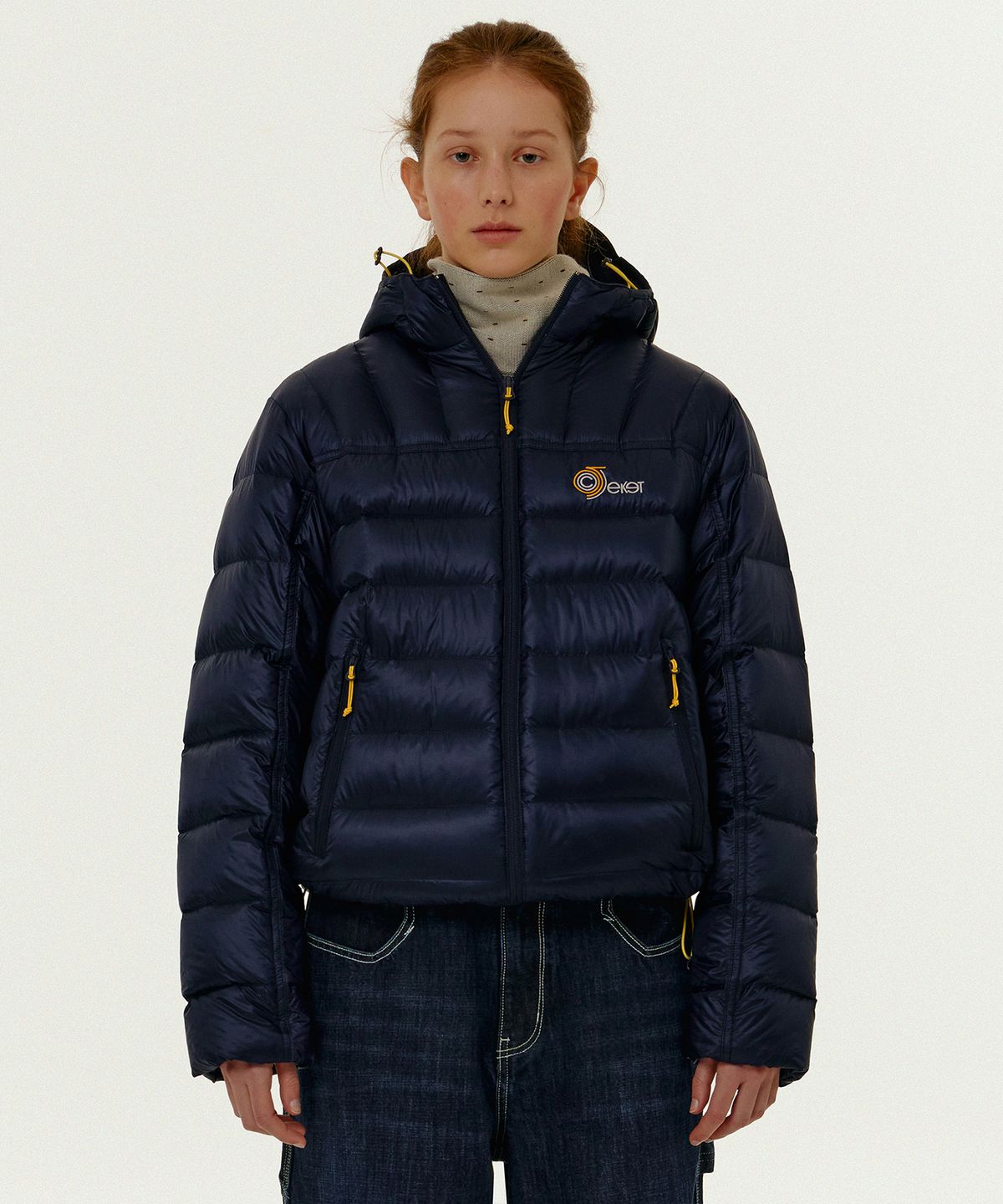 테켓(TEKET) CT Curve Lightweight Down Jacket Navy