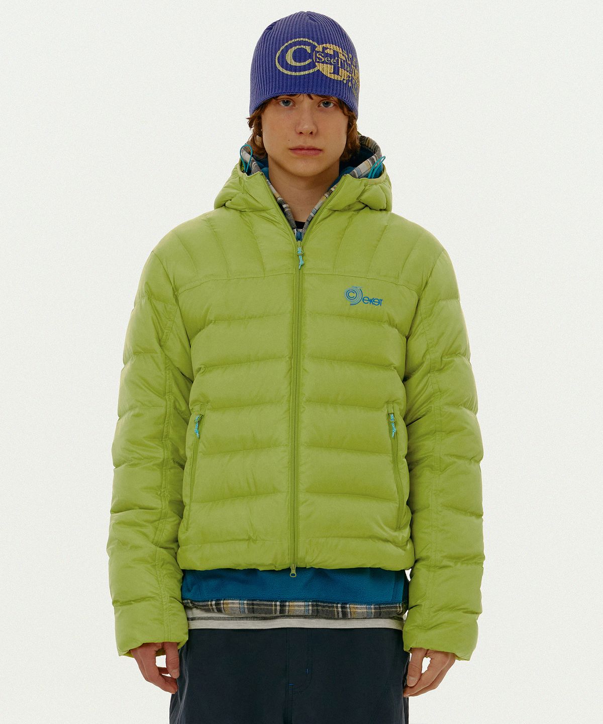 테켓(TEKET) CT Curve Lightweight Down Jacket Light Green