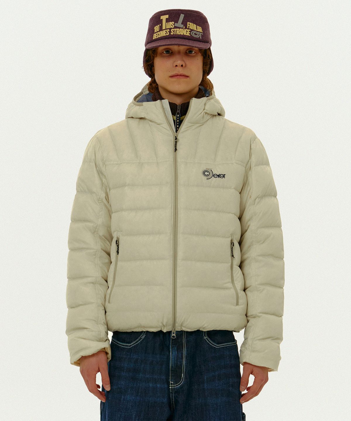 테켓(TEKET) CT Curve Lightweight Down Jacket Cream