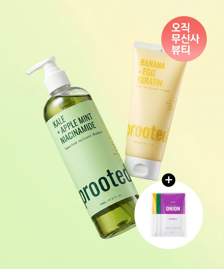 [케바SET][지성두피/1초물미역] 케일샴푸 + 바나나트리트먼트