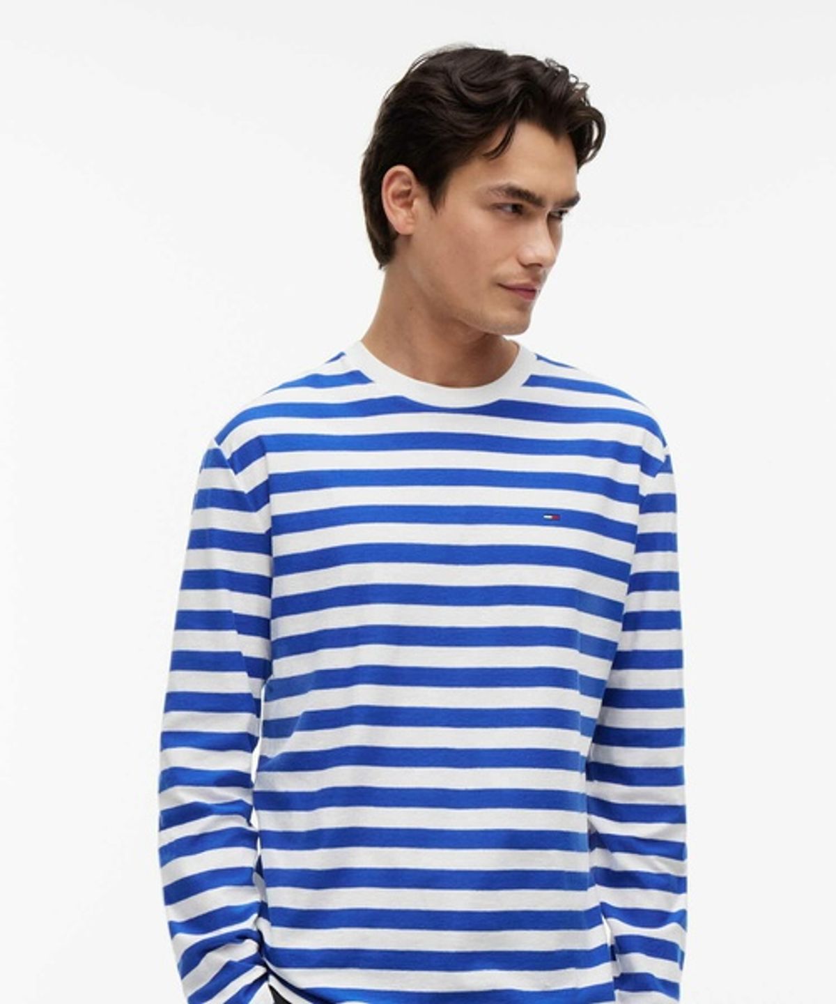 타미진스(TOMMY JEANS) 레귤러 에센셜 스트라이프 롱슬리브 티셔츠 (T32G6TTO13TMT1C63)