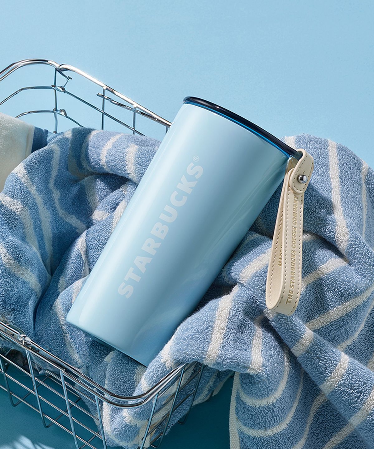 스타벅스(STARBUCKS) SS 워시드 블루 버블 텀블러 355ml +에코텀블러음료쿠폰(카톡발송)