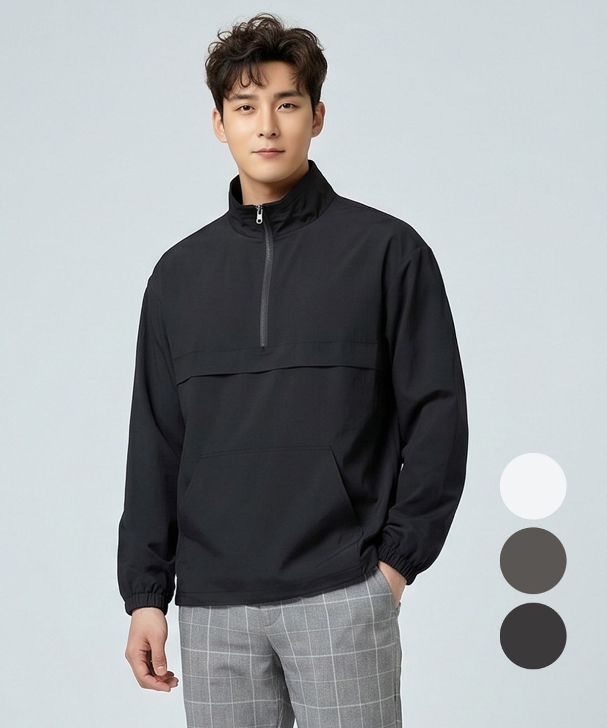 김영주 골프(KIM YOUNG JOO GOLF) 봄가을 골지 스판 남성 골프 점퍼 KQSMJP08