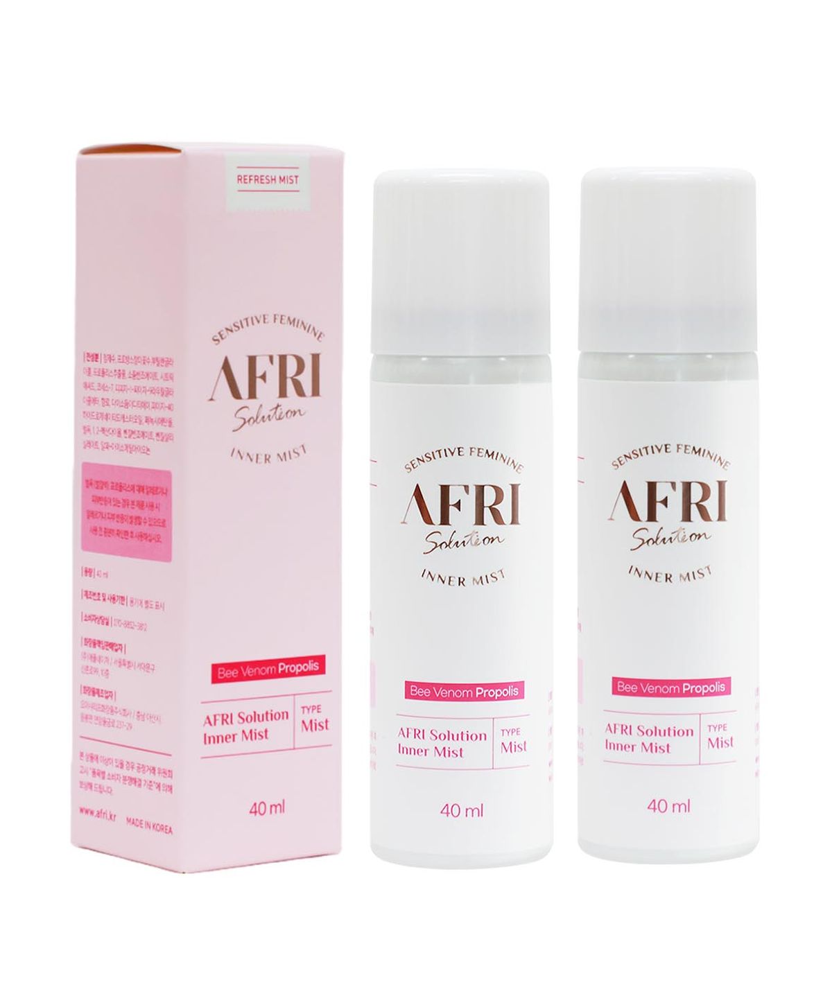 애프리솔루션(AFRISOLUTION) 애프리이너미스트 여성청결제 40ml 2개입